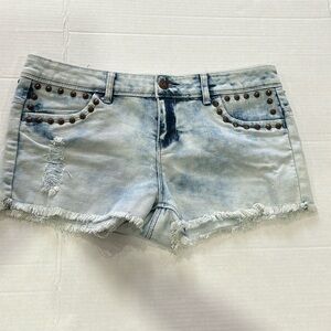 Women’s boody low rise studded denim shorts side 11